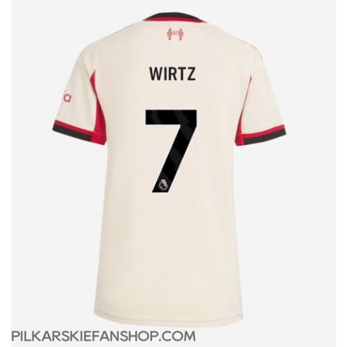Koszulka piłkarska Liverpool Florian Wirtz #7 Strój wyjazdowy dla kobiety 2025-26 tanio Krótki Rękaw Koszulka piłkarska Liverpool Florian Wirtz #7 Strój wyjazdowy dla kobiety 2025-26 tanio Krótki Rękaw